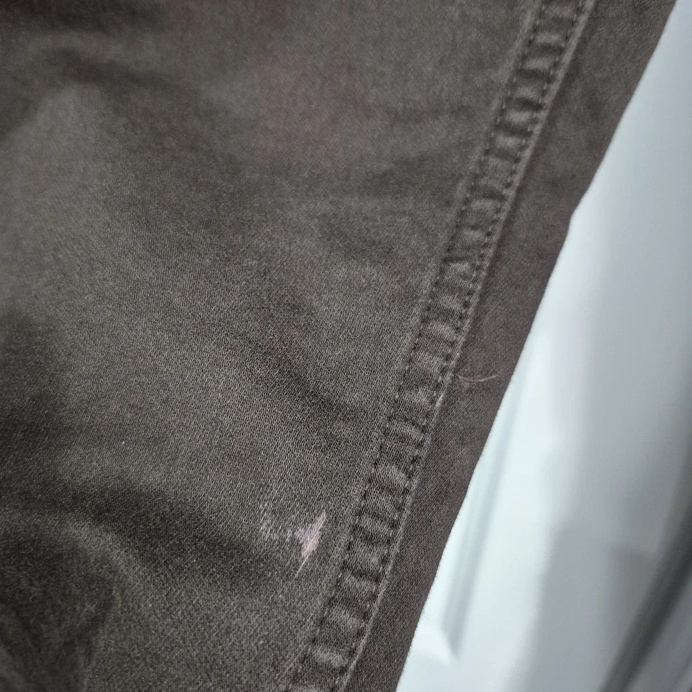 Banana Republic Traveler Pants Mens 35x34 Brown Slim Fit Stretch *Flaws